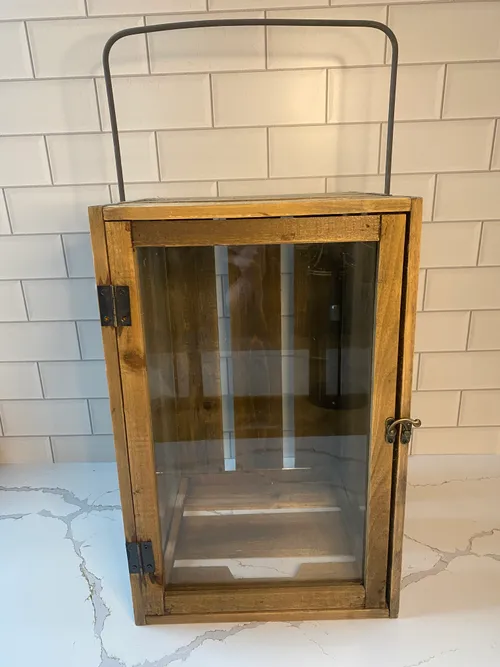 Large Wood Crate Lantern