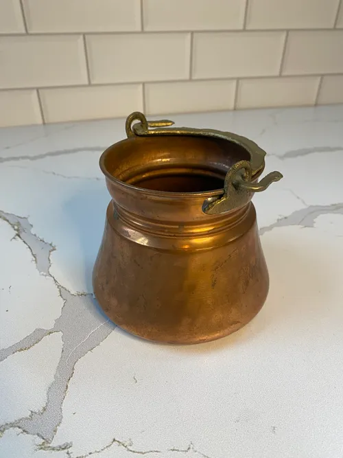 Small Copper Pot Container