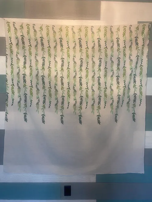 Faux Greenery Canvas Backdrop