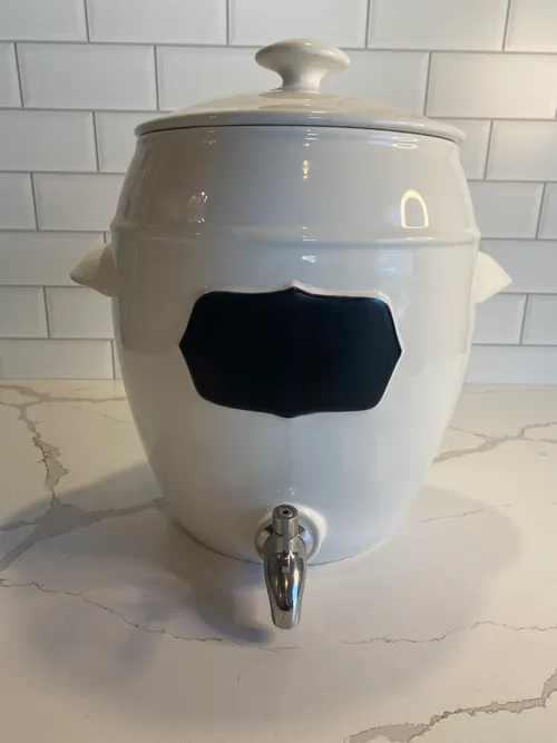 White Dispenser with Chalkboard