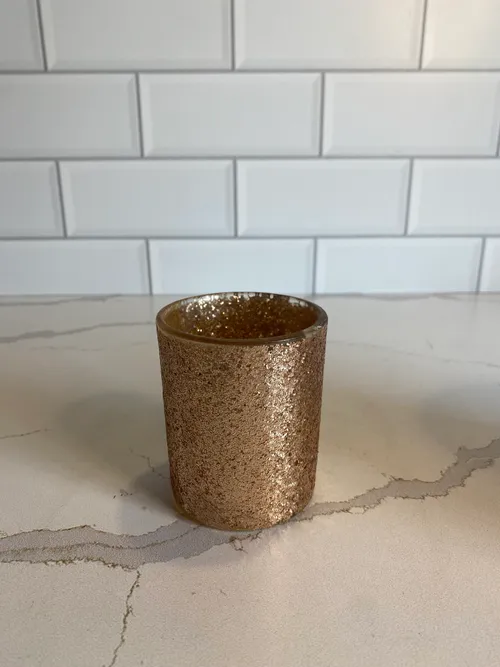 Rose Gold Textured Votive Holder