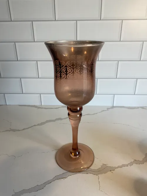 Rose Gold Pedestal Cup Candleholder