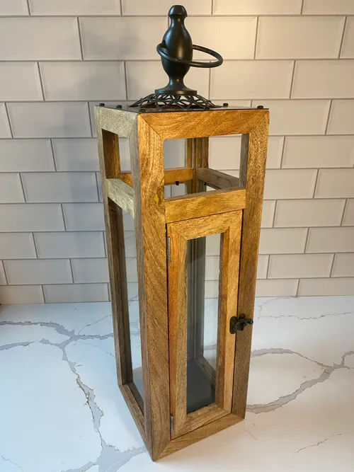 Tall Narrow Wood Lantern