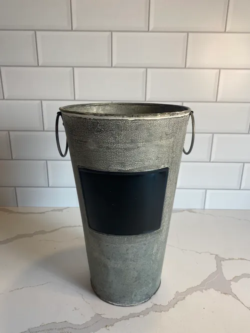 Bucket with Chalkboard Panel