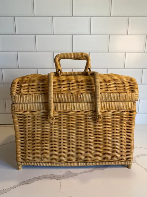 Small Wicker Travel Case