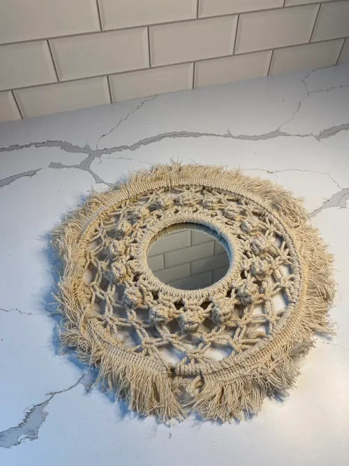 Small Macrame Mirror
