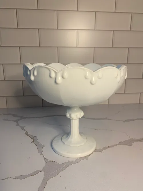 Large Milk Glass Compote