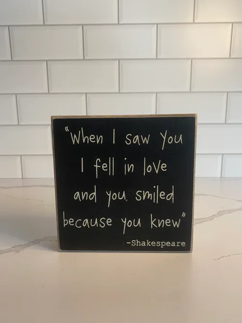 Black Wood Sign 