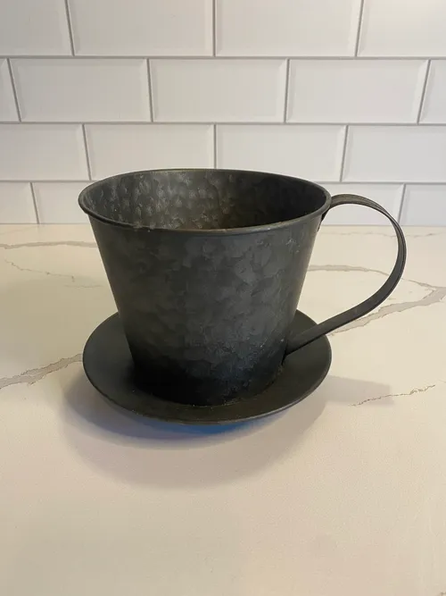 Galvanized Coffee Cup Container