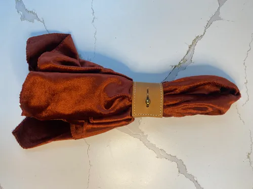 Light Tan Leather Napkin Ring