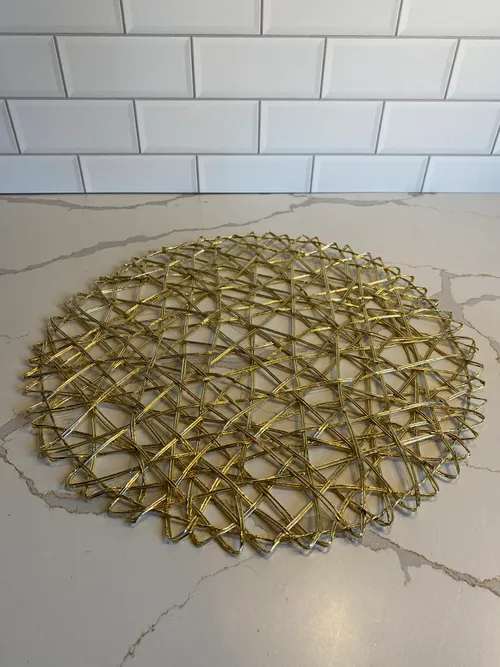 Gold Weaved Place Mat