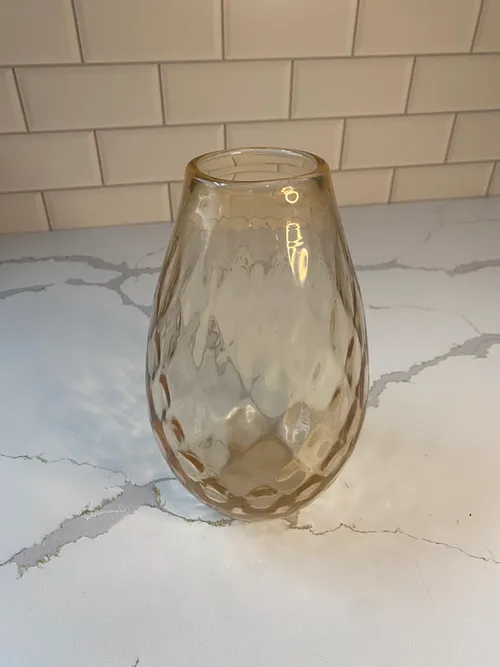 Amber Teardrop Vase