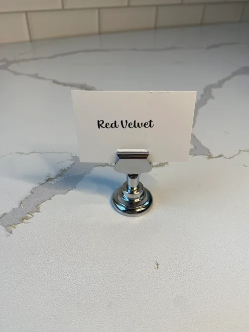 Silver Metal Place Card Holder
