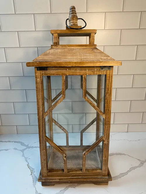 Tall Wood Lantern