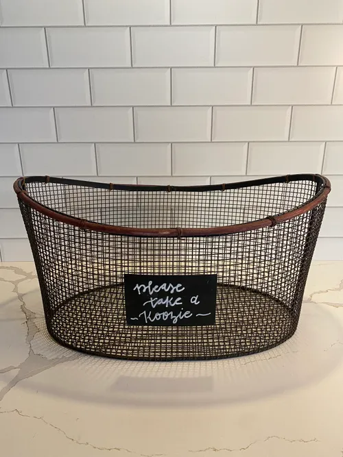 Large Wired Basket with Chalkboard Label