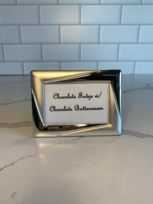 Small Silver Frame Place Card Holder
