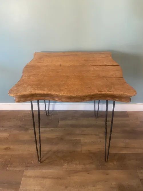 Wood Table with Hairpin Legs