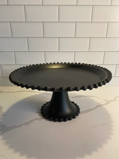 Black Beaded Cake Stand