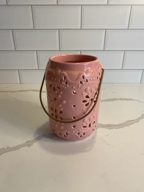 Pink Luminary Jar Candleholder