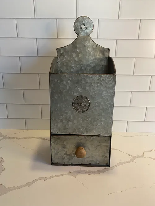 Galvanized Container with Drawer