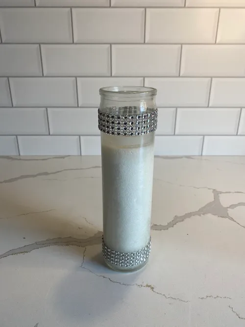 Silver Bling Glass Candles