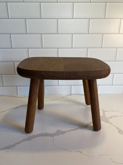 Small Dark Wood Stool
