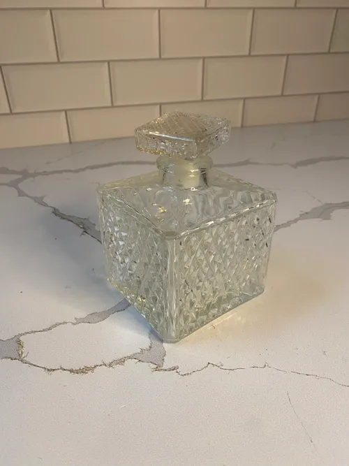 Small Square Glass Vintage Decanter