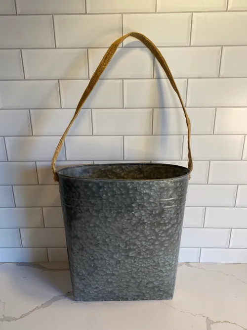 Large Galvanized Hanging Buckets