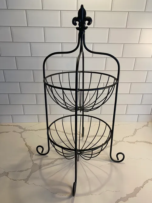 2-tiered Metal Basket