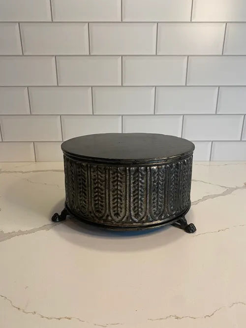 Small Dark Metal Cake Stand