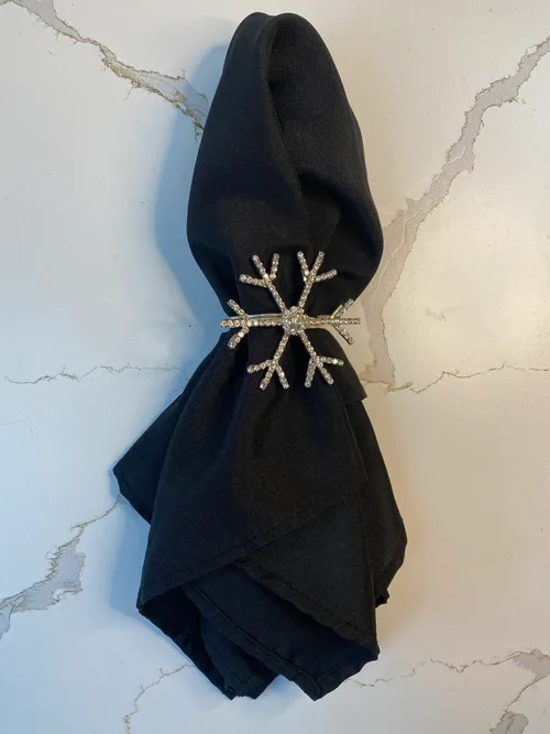 Silver Snowflake Napkin Ring