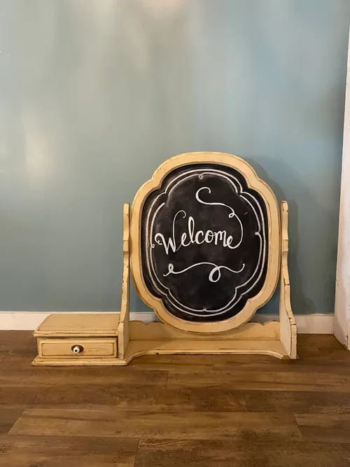 Large Welcome Chalkboard Sign Decorative Piece
