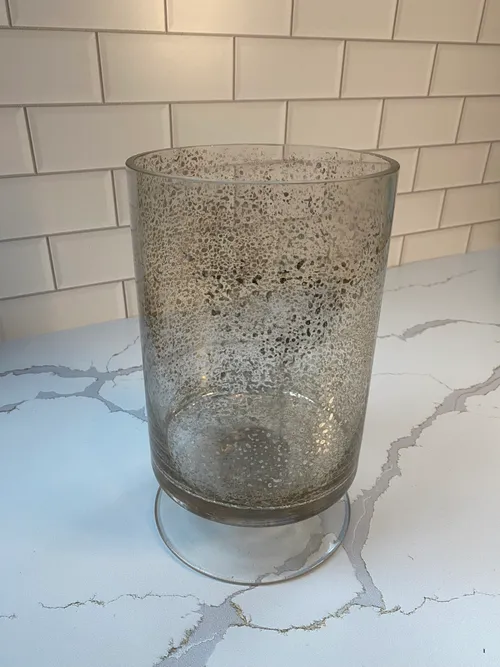 Gold Speckled Glass Cylinder