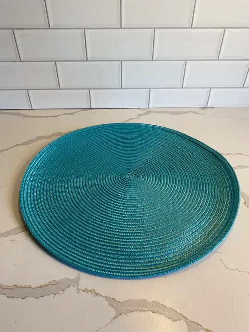 Aqua Round Place Mat