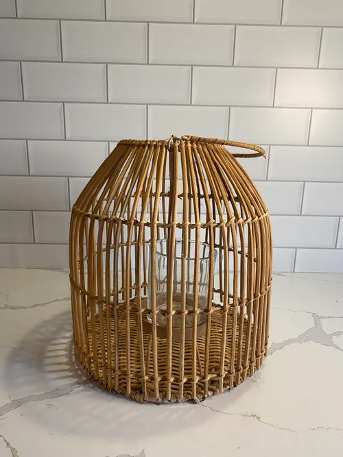 Medium Round Tapered Bamboo Lantern