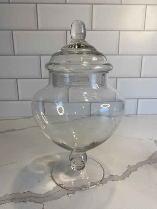 Tall Round Pedestal Apothocary Jar