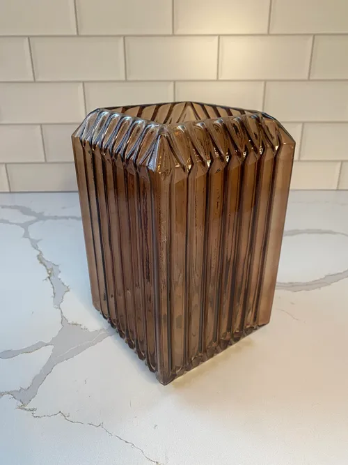 Square Amber Vase