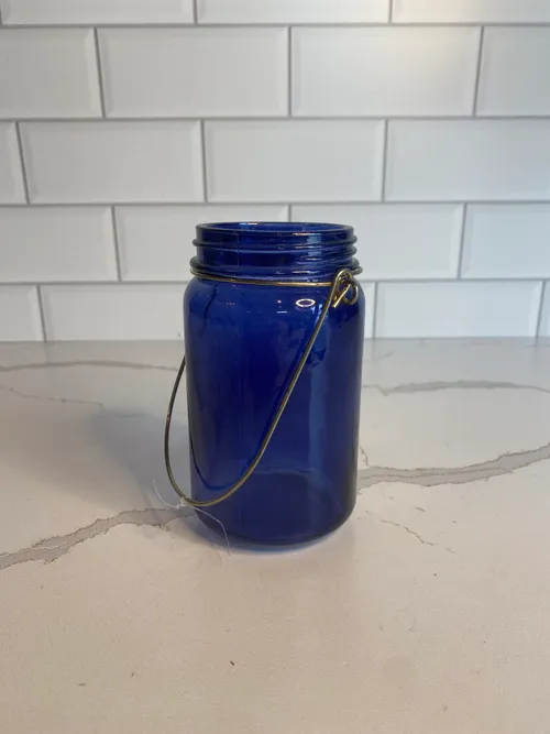 Medium Blue Hanging Jar