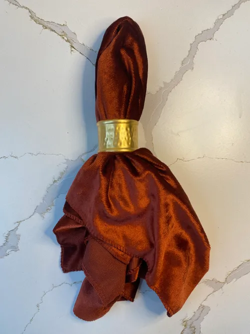 Gold Dimpled Napkin Ring