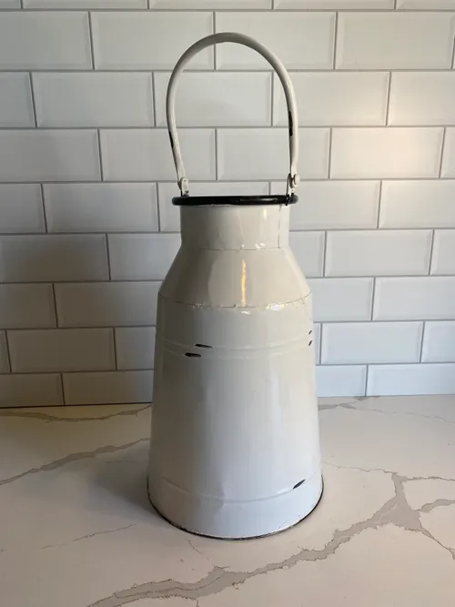 White Enamel Bucket