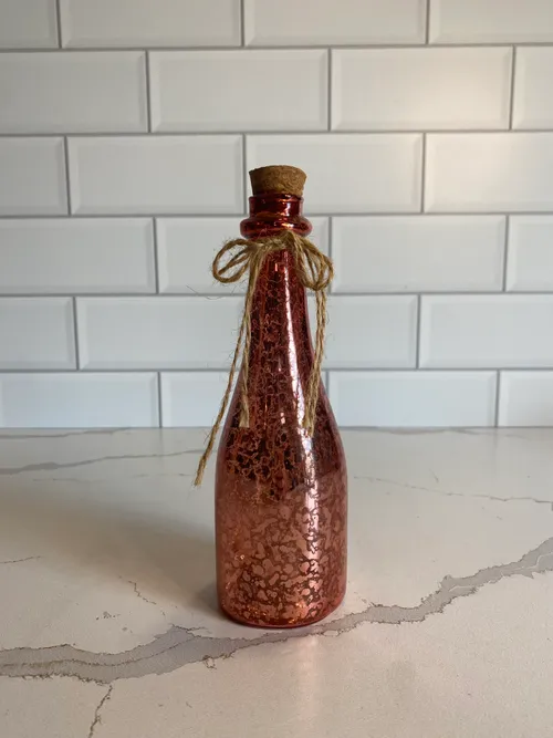 Rose Gold Corked Bottle Decor