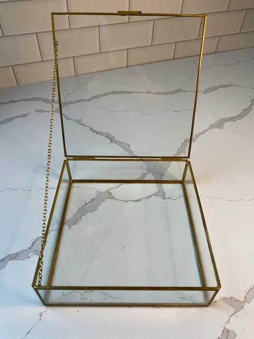 Gold and Glass Square Box