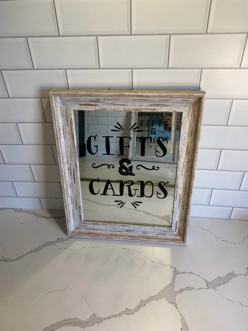 White Framed Mirrored 