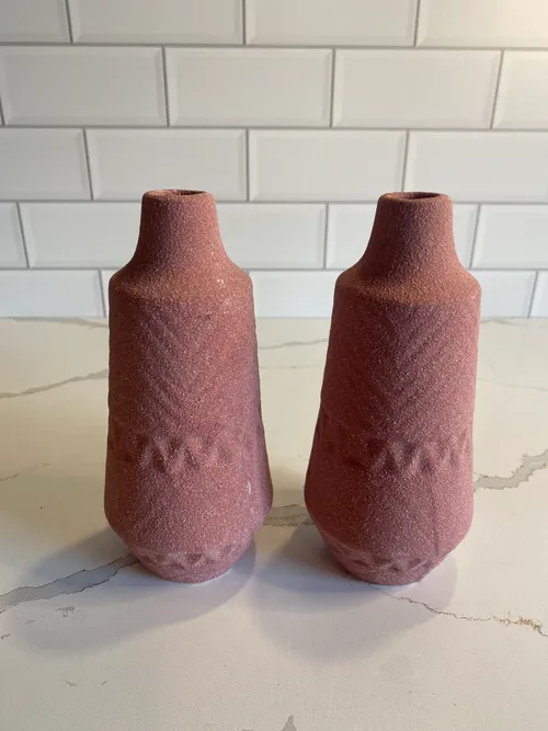 Pink Textured Bud Vase