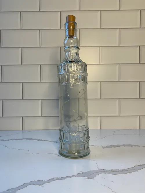 Lighted Wine Bottle