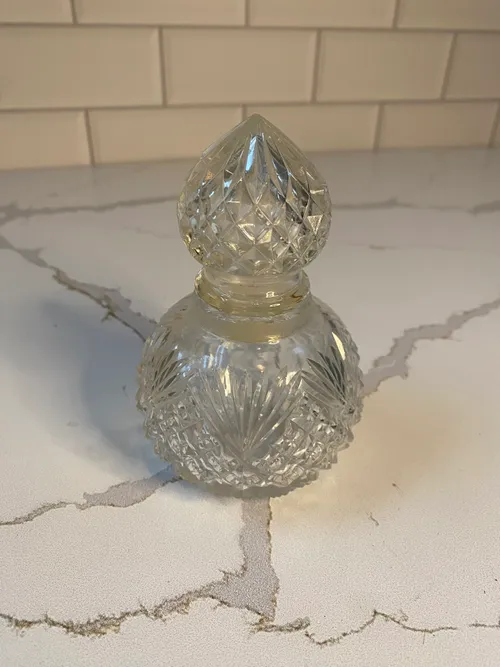 Small Round Glass Vintage Decanter