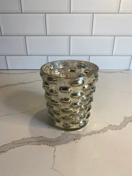 Large Silver Bubble Votive