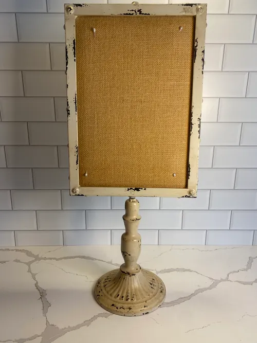 Tall Cream Metal Pedestal Pinboard