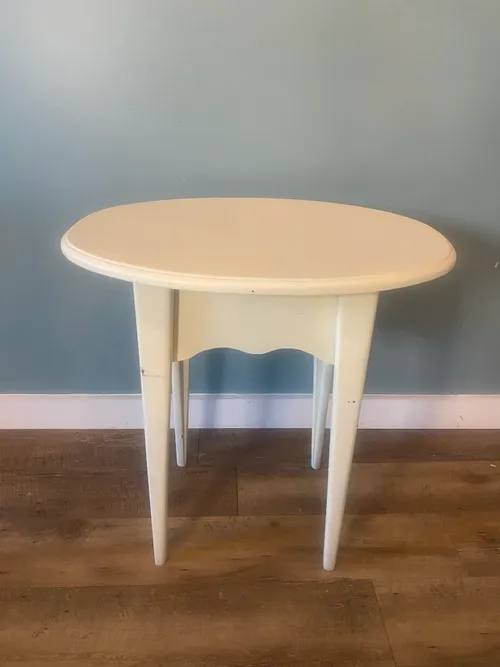 Small White Round Table