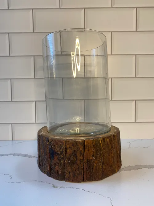 Small Hurricane with Wood Base